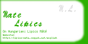 mate lipics business card